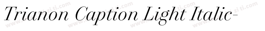 Trianon Caption Light Italic字体转换